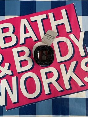 NWT Bath & Body Works Black Glitter Car Vent/Visor Clip